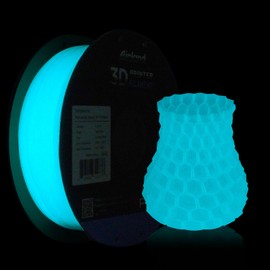 INLAND Micro Center PLA+ 3D Printing Filament 1.75mm, Blue Glow in The Dark - Glowing PLA Plus 3D Printer Filament - PLA Pro Dimensional Accuracy +/- 0.03 mm - 1 kg Cardboard Spool (2.2 lbs)
