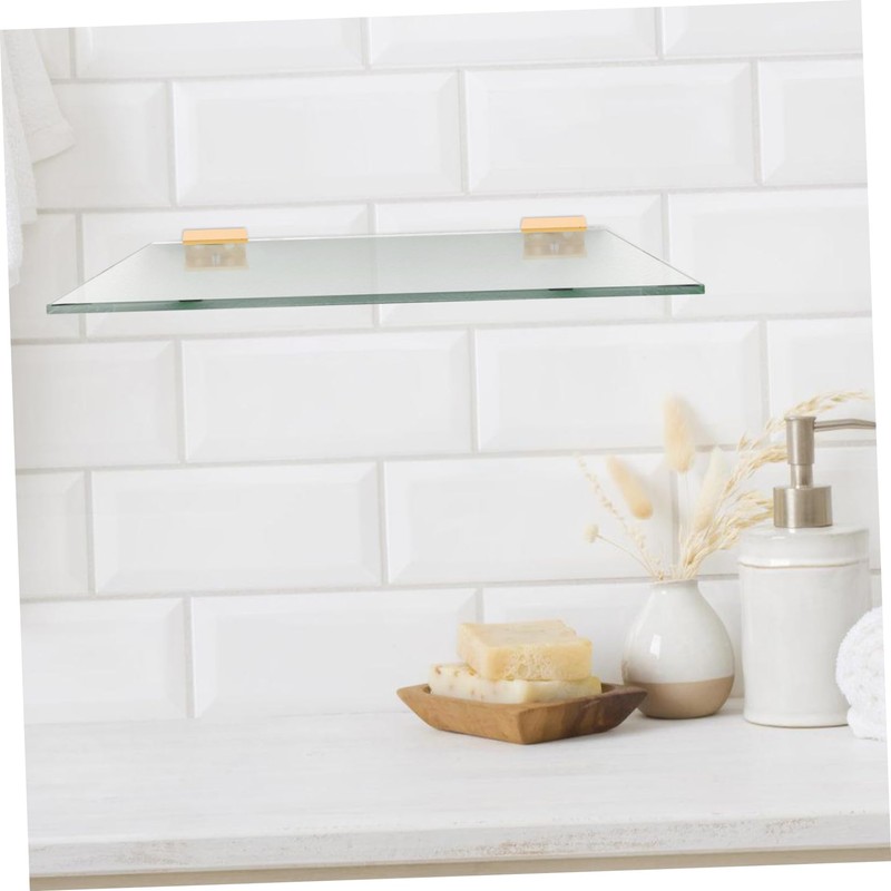 COHEALI 10pcs U Shaped Glass Shelf Brackets Durable Frameless Support