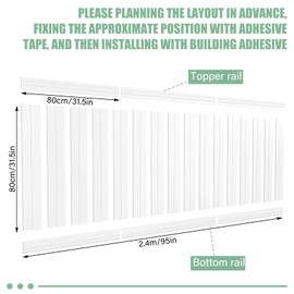 CroBlissful 25.8 sq. ft. Pre-Cut DIY Wainscoting Panels Kit 3D Wall Accents 16 Pack 6''x 39.3'' WPC Beadboard with 3 Pack 31.5'' Baseboard and Waistline Board Oak Textured Interior Wall Decor