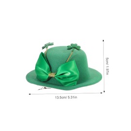 VICASKY 2pcs Mini Leprechaun Hat Hair Clips for St Patrick's Day Festivities Comfortable and Stable Barrettes for Women for Celebrating with Friends and Family