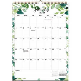 2026 Wall Calendar 12" x 17" from July 2025 - December 2026, 18 Monthly Hanging Large Wall Calendar 2025-2026 with Spiral Binding Hanging + Large Blocks +Julian Dates for Home or Office Organizing