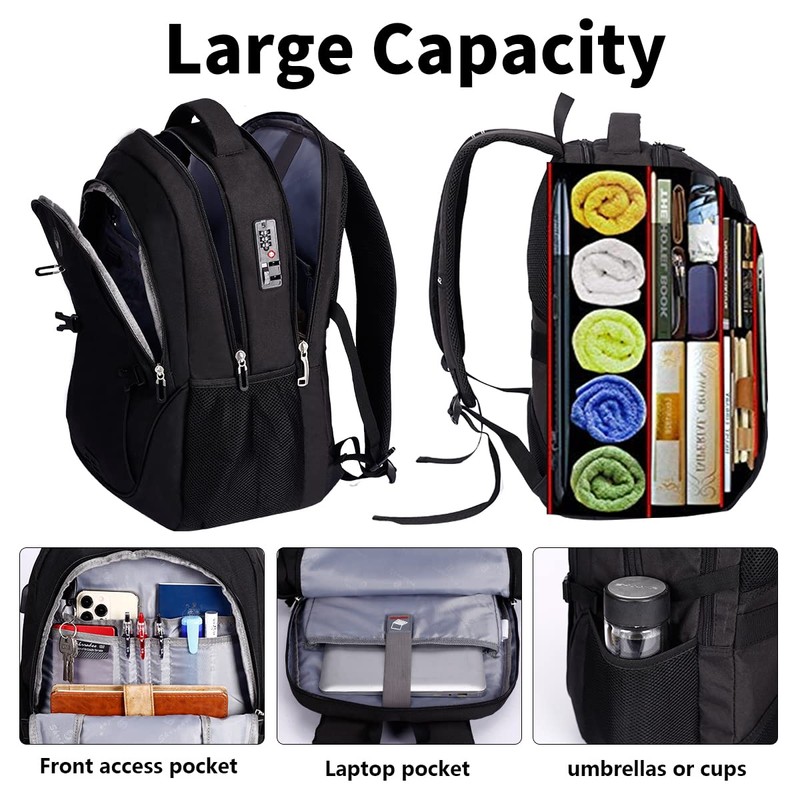SHRRADOO Anti Theft Laptop Backpack Travel Backpacks with usb Charging