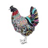 DUOWEI Enamel Chicken Brooch Animals Lapel Pin Clothing Chicken Jewellery