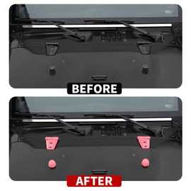 JeCar JK Hood Hinge & Bumper Stop Covers Exterior Accessories Compatible with Jeep Wrangler JK JKU 2007-2018, Pink