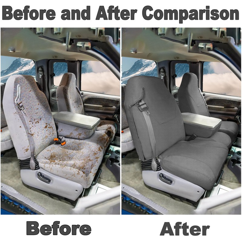runfider Front Truck Seat Cover for Dodge Ram Quad Cab