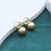 Pearl Drop Statement Earring for Women,14K Gold Small Pearl Huggie