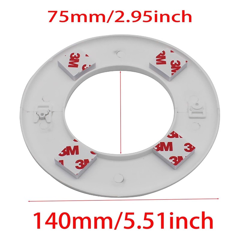 GWYAN 2 Pack Wall Split Flange ABS Round Escutcheon Plate