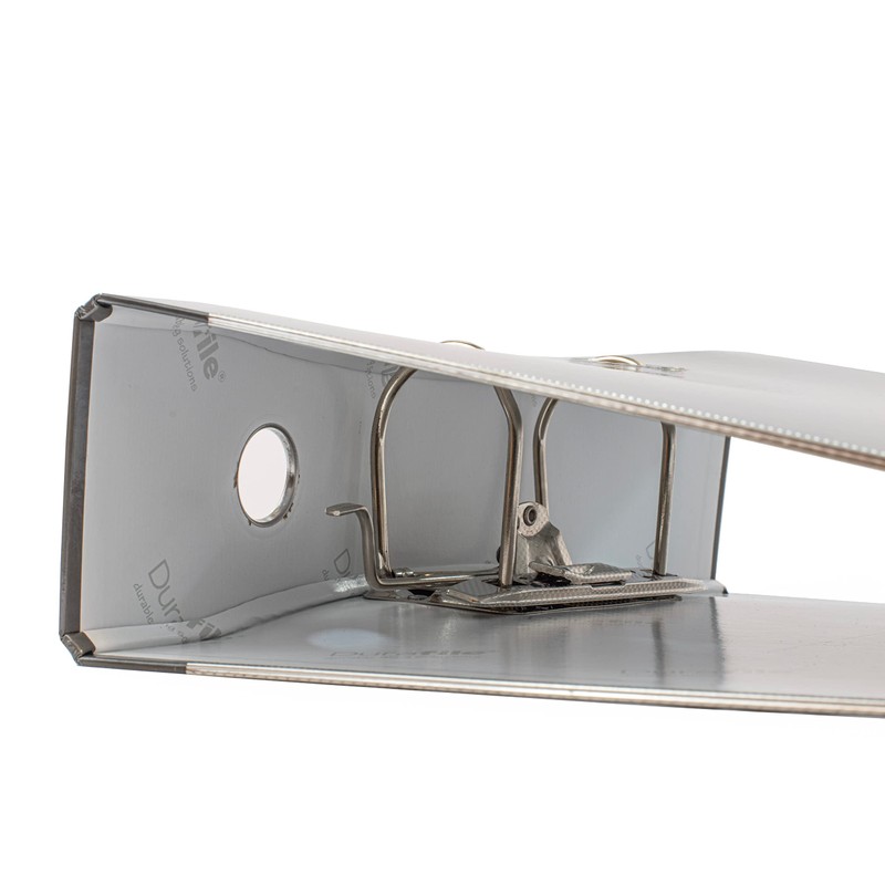 Durafile Lever Arch File, Grey File, 'Ergonomic Curved Spine' Single