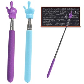 2 punteros telescópicos para profesores, Maestros | Mini punteros Mano Stick Dedo - Dedo para el Aula y la presentación para el Maestro jardín Infantes la Escuela Primaria (Paquete de 2)