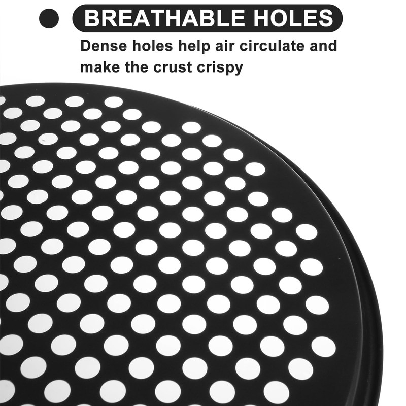 AKOLAFE 6 Pack 12 Inch Pizza Pan for Oven Round