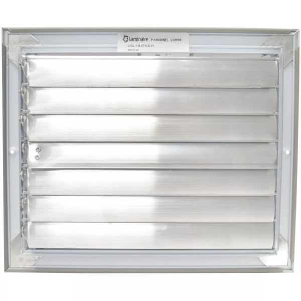 Laminaire CL1M1008 10x8 1-Way, White, Curved Blade, Ceiling Diffuser with