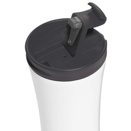 Leitz WOW Travel Mug, Stainless Steel, Thermal Insulation for Hot and Cold Beverages, Reusable - Black