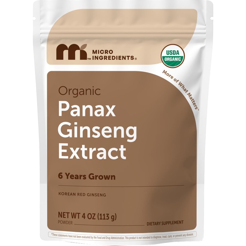 Maximum Strength Organic Ginseng Root 2001 Powder, 4 Ounce, with