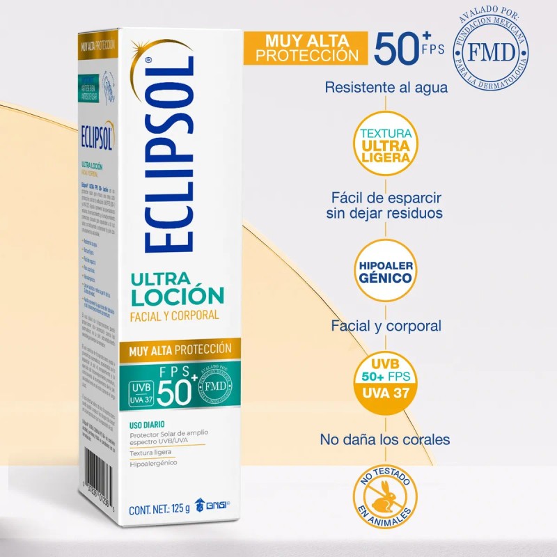 Ultra Loción Facial, Corporal, Eclipsol 125 Gramos
