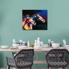 Animals Paint by Numbers Adults, Horse Acrylic Painting by Numbers for Adults with Brushes, Adult Paint by Numbers Kits on Canvas Crafts for Home Walls 40 x 50 cm (Frameless)