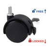 Guildrey Threaded Caster, M8-1.25 Swivel Stem for Replacement, Set of