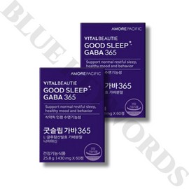 Vital Beauty Good Sleep GABA 365 430mg x 60 tablets x 2 boxes, 2 months supply / 바이탈뷰티 굿슬립 가바 365 430mg x 60정 x 2박스 2개월분