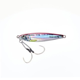 OCEAN CAT Jig Slow Pitch Jigs Saltwater Fishing Jigging Lures Micro Jig Saltwater Diamond Jigs with Jigging Hook (Pink&Silver, 60G)