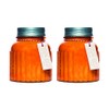 Set of 2 Apothecary Jar Candle - Blood Orange Amber