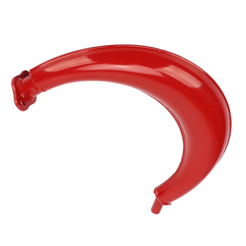 Exhaust Muffler Red Exhaust Silencer Pipe Half Moon Shape 40mm