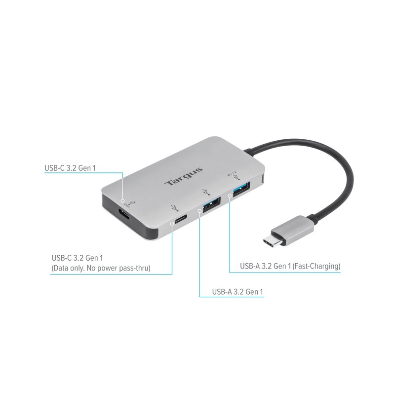 Targus ACH228AP-51 USB-C Multi-Port Hub (2 USB-A Ports, 2 USB-C