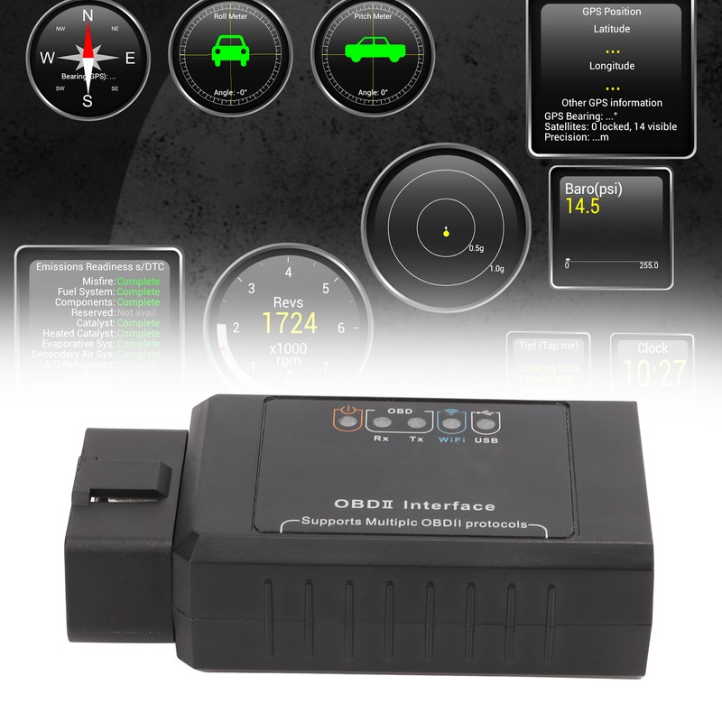 16 Pin WIFI USB Car Diagnostic Tool OBD2 Interface V1.5