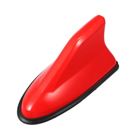 X AUTOHAUX Shark Fin Shape Car Roof Aerial Antenna Signal Antenna Red