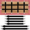 6 Pack Hidden Strap Tablecloth Clips, Black