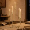 Gold 5 Arm Candelabra Candle Holder, Metal Taper Candle Stand
