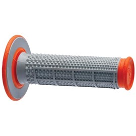 Renthal G164 Tapered/Half Waffle, Grey/Orange, Dual Compound MX/Enduro Grips, 4-Pack