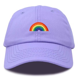 DALIX - Gorra de béisbol con diseño de arcoíris para mujer, gorras de algodón suave, Lavanda, Talla única