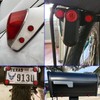 Red Reflector Motorcycle License Plate Screws - Set of 4