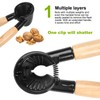 Kioiner Nutcracker Tool, Heavy Duty Nutcracker with Wood Handle, Multifunctional