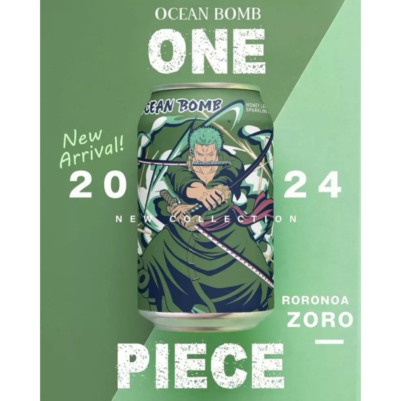 OCEAN BOMB NEW One Piece Anime Flavored Water Pack of