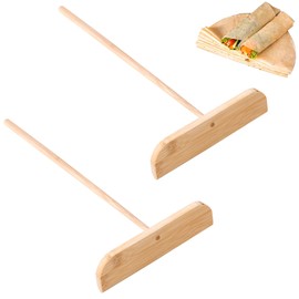 Crepe Spreader Stick, 2Pcs Crepe Stick Crepe Spatula and Spreader T Shaped Creperie Pancake Maker Kit for Crepe Pan Maker Pancake Maker