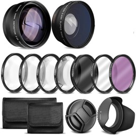 for Panasonic LUMIX FZ2500 Deluxe Lens Kit Lens,Includes: 7pc Filter Set + Wide Angle and Telephoto Lens and More (for Filter Thread Size 67MM)