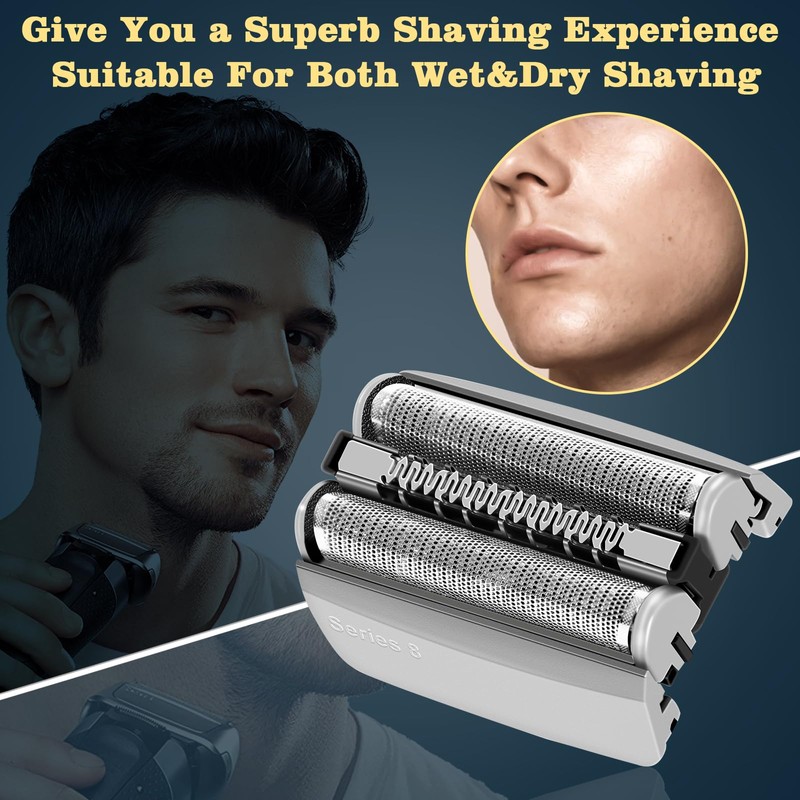 83M Shaver Head for Braun Shaver Series 8, S8 Shaving