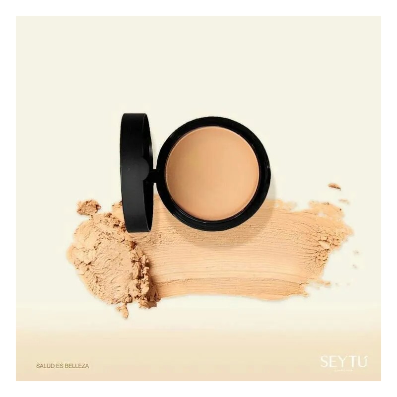Polvo Compacto Seytú Maquillaje 2 En 1 Acabado Natural