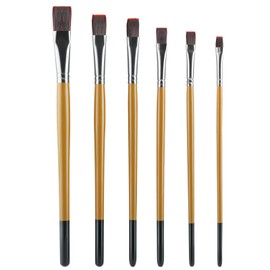 Artist Paint Brushes for Gouache, Poster Colour, Acrylic, Watercolour, Flat, Set of 6