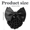 GZNB Thick Hair Net with Bow Hair Net Bun Bun