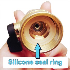 Brass RV Water Tank Filler - W/Shutoff Valve Eliminate Line Backflow Lead-Free Bevelled 5/8" Fill Tube