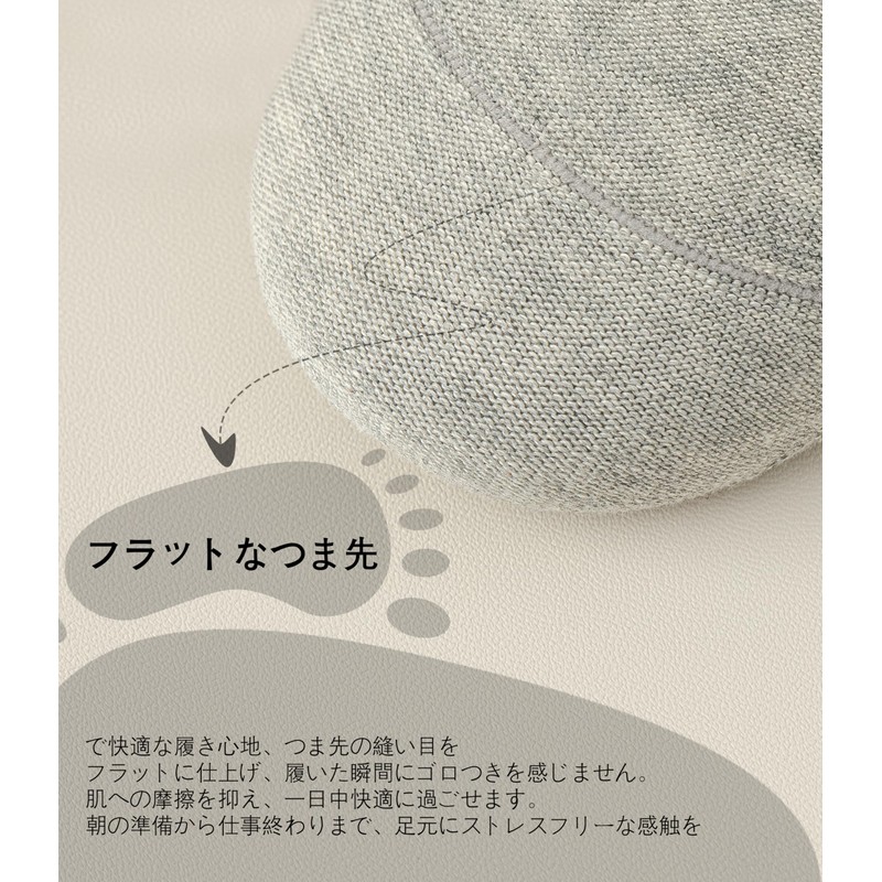 [banerise] 靴下 メンズ クルーソックス 5足セット 【ロングステープル綿95%・フラットなつま先】 消臭 ビジネス/スクール/カジュアル オールシーズン 男女兼用