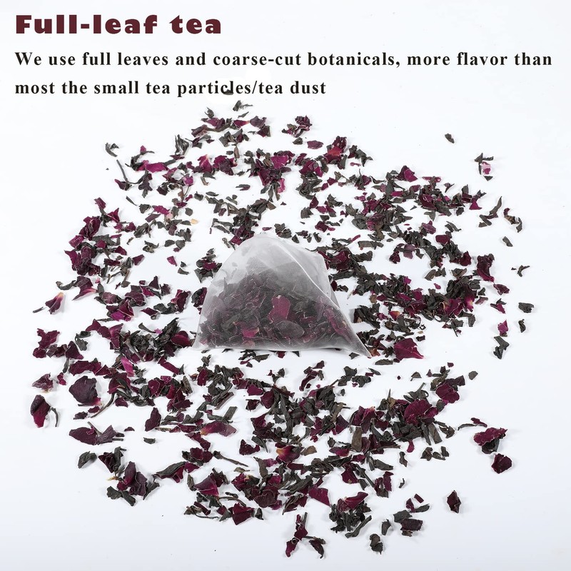 ESSENCESIP Organic Rose Black Tea,loose leaf tea in pyramid tea