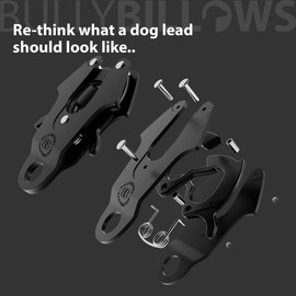 BullyBillows Anti-Tangle Swivel Combat Dog Lead | Padded Handle For Easier Walks | Anti Tangle & Pressure Tested Dog Lead | Suitable For All Dog Breeds - Black