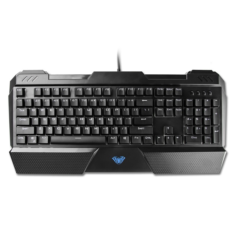 Beastron Mechanical Wired Gaming Keyboard with Blue Switches, Wrist Rest,