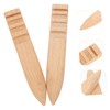 FUNOMOCYA 2pcs Leather Burnishing Tool Set for Leather Crafts Sanding