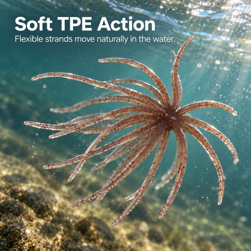 Floating Soft Fishing Lures for Saltwater – 2-Pack TPE Sea