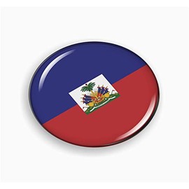 Flag of Haiti | 3D Domed CAR Emblem Badge Sticker Flexible Round