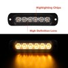 GDICONIC Amber Strobe Lights 6Led Emergency Hazard Warning Beacon Flashing