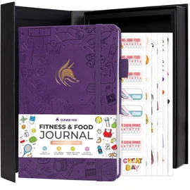 CF Fitness- und Lebensmittel-Tagebuch, Premium, A5, 14 x 21 cm, Violett